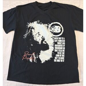 Brandy Presents Men's Jesus Religious Graphic T-Shirt Black Cotton